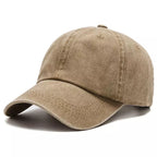 Plain Washed Cotton Baseball Cap