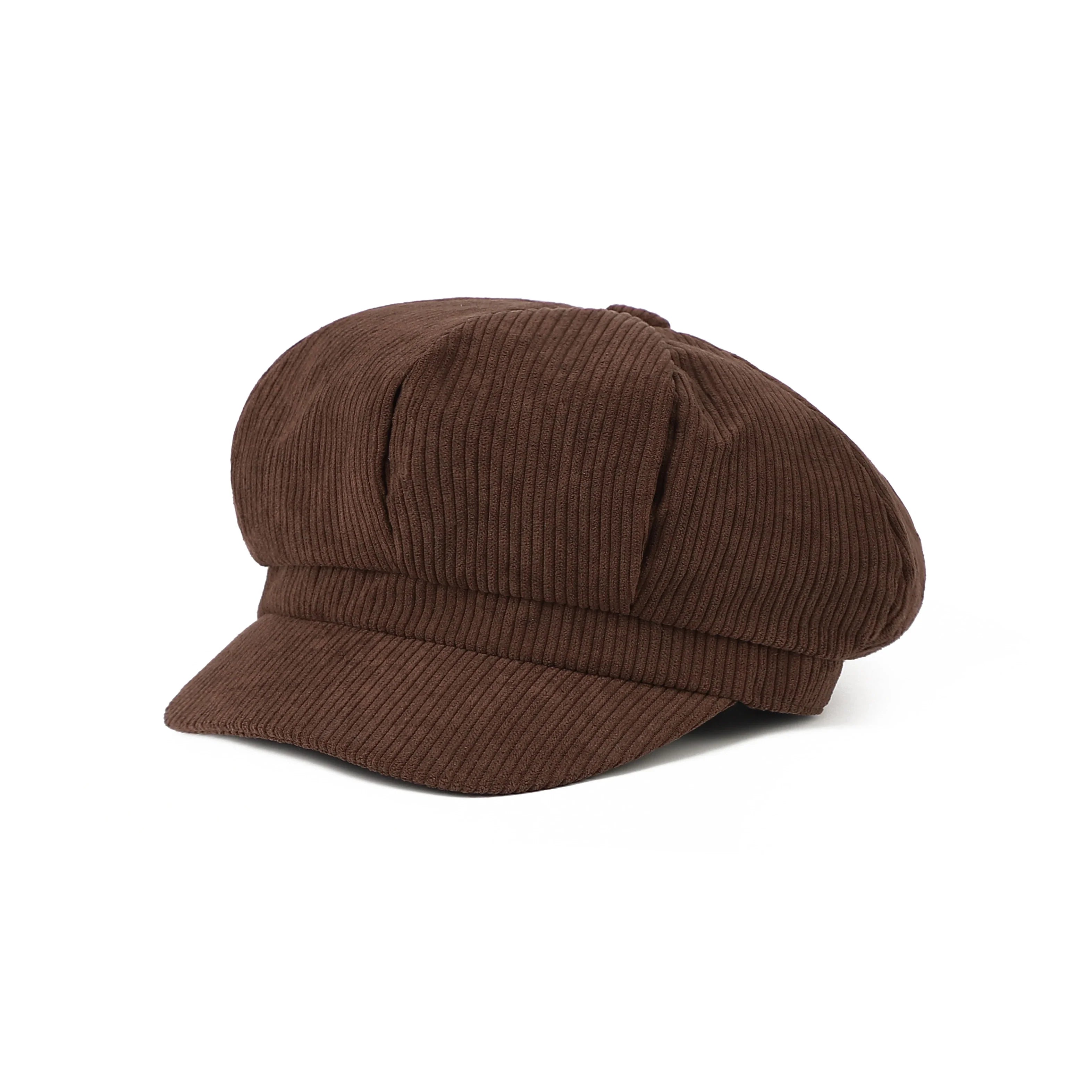 Plymouth Women Corduroy 8-Panels Newsboy Cap