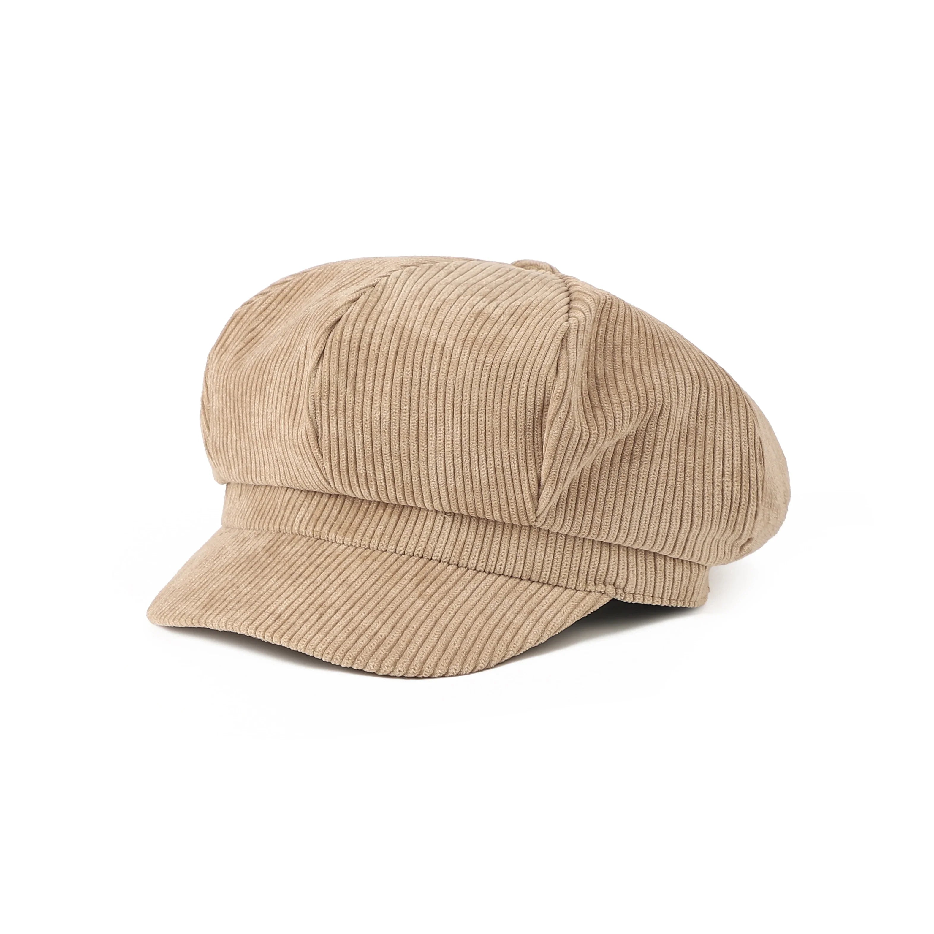 Plymouth Women Corduroy 8-Panels Newsboy Cap