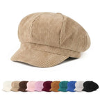 Plymouth Women Corduroy 8-Panels Newsboy Cap