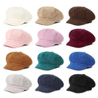 Plymouth Women Corduroy 8-Panels Newsboy Cap