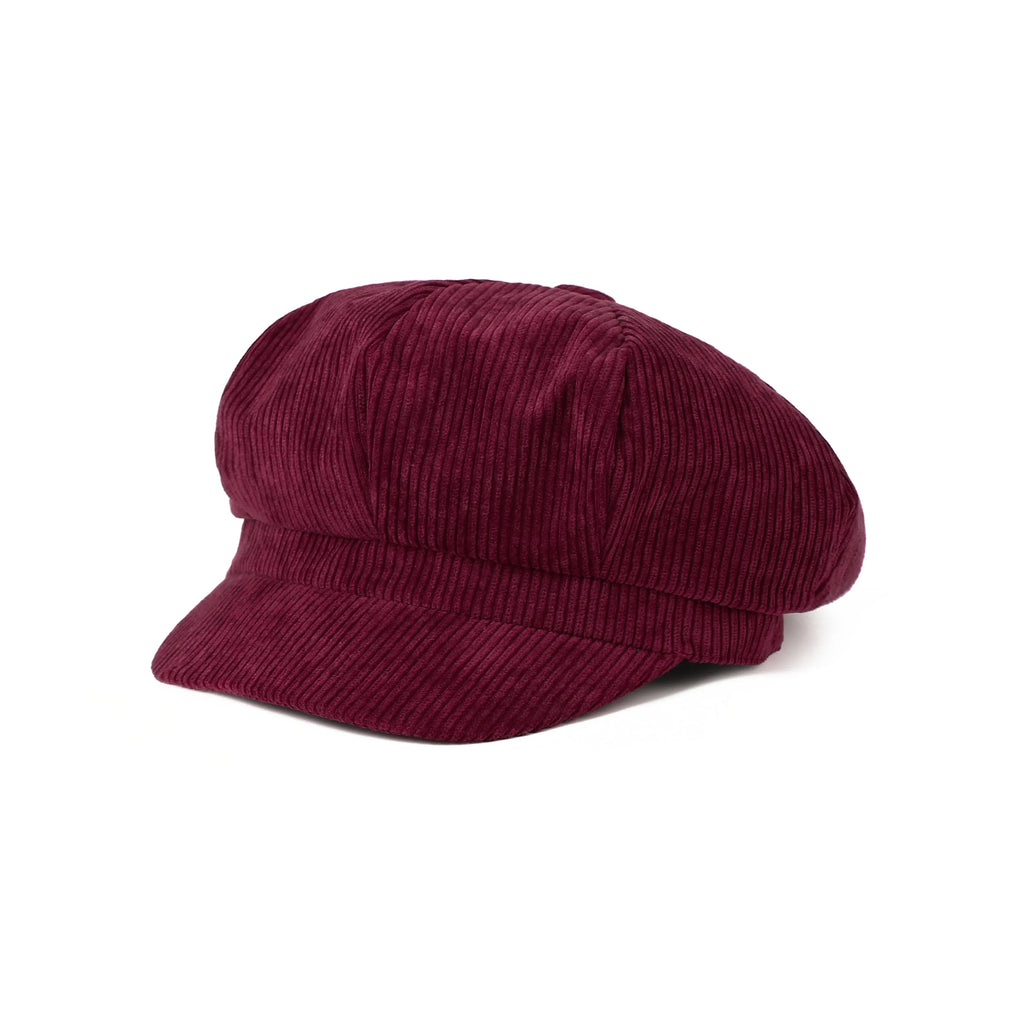 Plymouth Women Corduroy 8-Panels Newsboy Cap