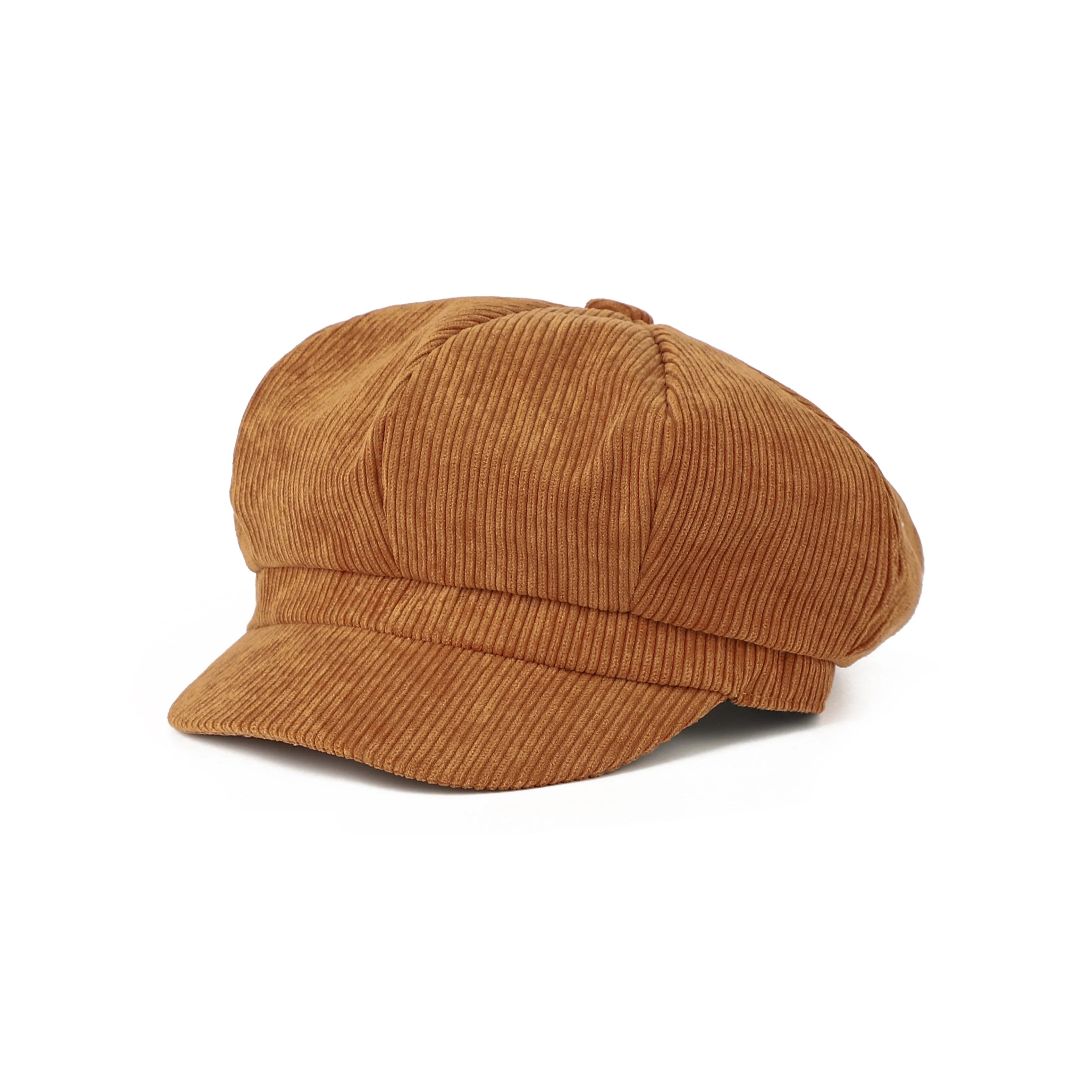 Plymouth Women Corduroy 8-Panels Newsboy Cap