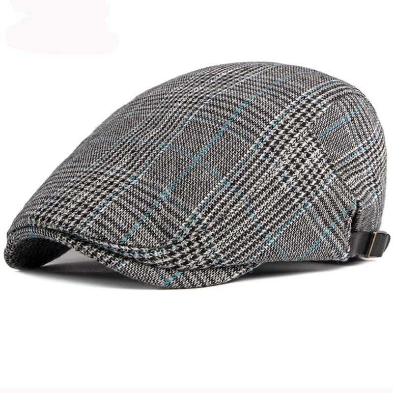 Plymouth Tartan Cotton Flat Cap