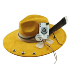 Poker of Aces Feathers Suede Fedora Hat