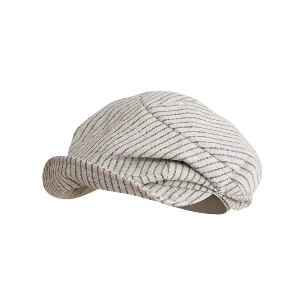 Pontypool Striped Linen Cap