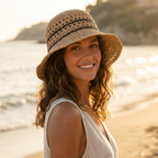 Portimão Knitted Straw Crochet Hat