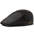 Portsmouth Retro Patchwork Cotton Flat Cap