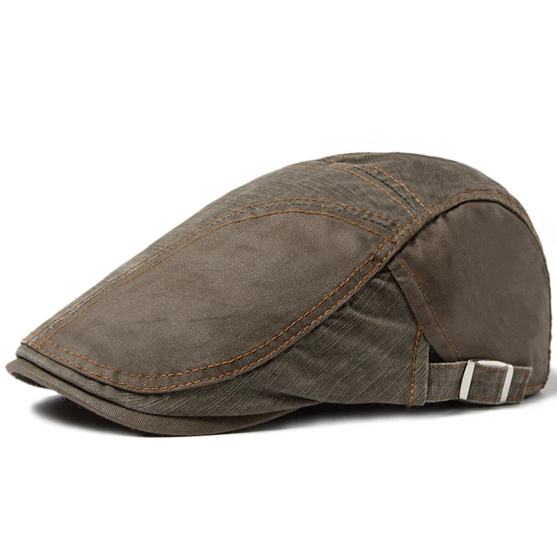 Portsmouth Retro Patchwork Cotton Flat Cap