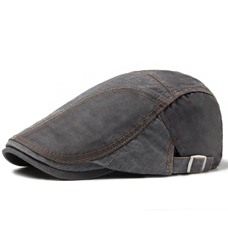 Portsmouth Retro Patchwork Cotton Flat Cap