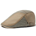 Portsmouth Retro Patchwork Cotton Flat Cap