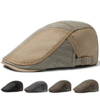 Portsmouth Retro Patchwork Cotton Flat Cap