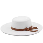 White Classic Boater Hat – elegant straw boater hat