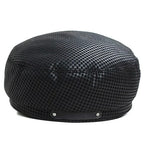 Punk Black Genuine Leather Sailor Cap