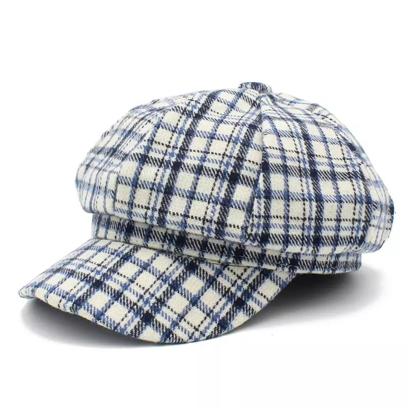 Quincey Tartan Wool Newsboy Cap