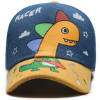 Racer Baby Dinosaur Corduroy Baseball Cap
