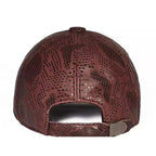 Raleigh Snakeskin Genuine Leather Baseball Cap