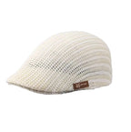 Recife Summer Striped Linen Flat Cap