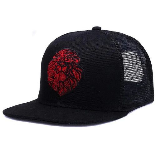 Black and red Trucker Snapback back view
