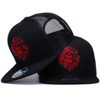 Red Lion Black Trucker Snapback Cap