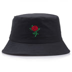 Red Rose Plain Bucket Hat