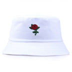 Red Rose Plain Bucket Hat