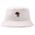 Red Rose Plain Bucket Hat