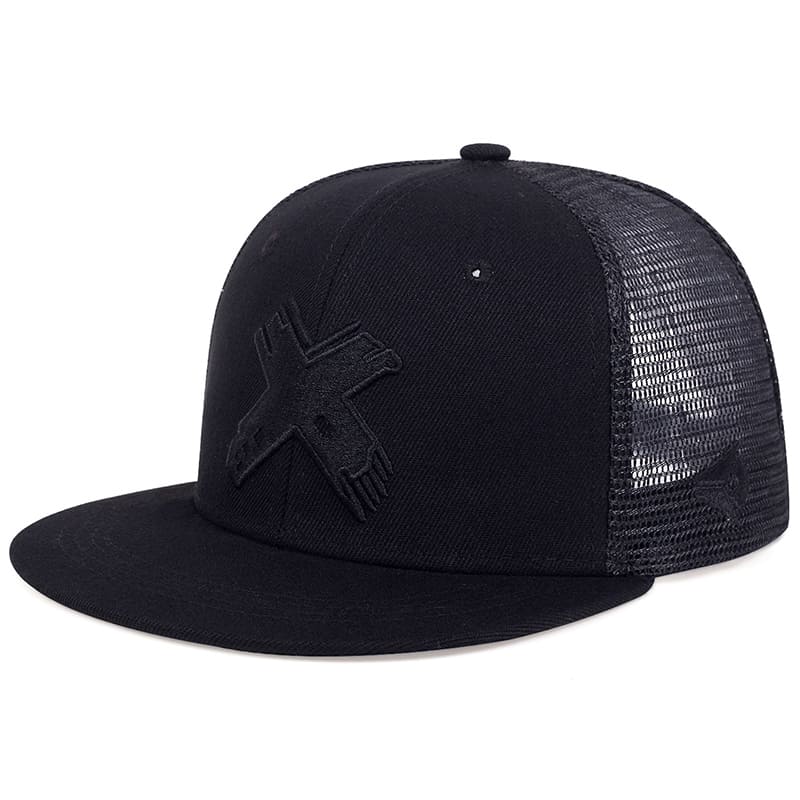 Red X Cotton Snapback Cap