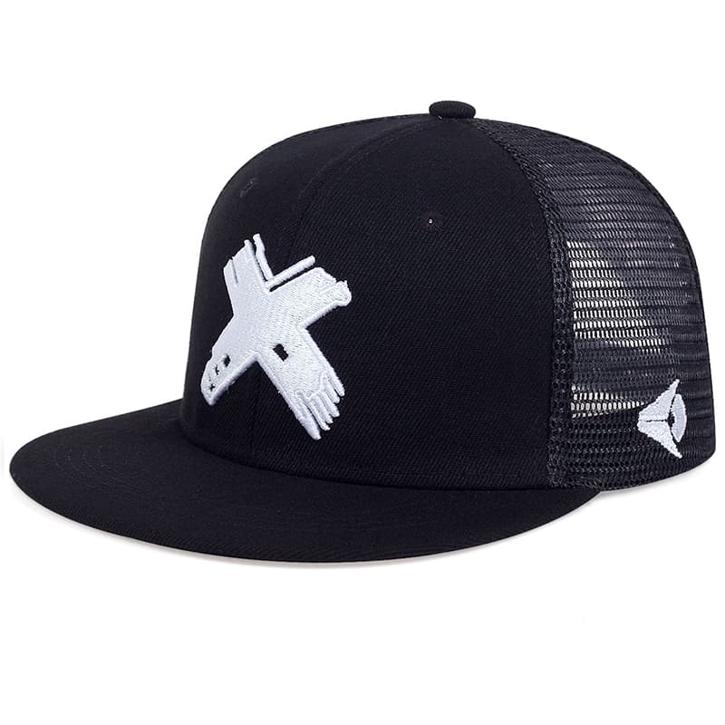 Red X Cotton Snapback Cap