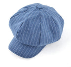 Reims Striped Newsboy Cap