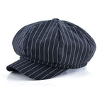 Reims Striped Newsboy Cap