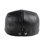 Reims Vintage Leather Flat Cap