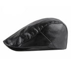 Reims Vintage Leather Flat Cap