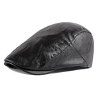 Reims Vintage Leather Flat Cap