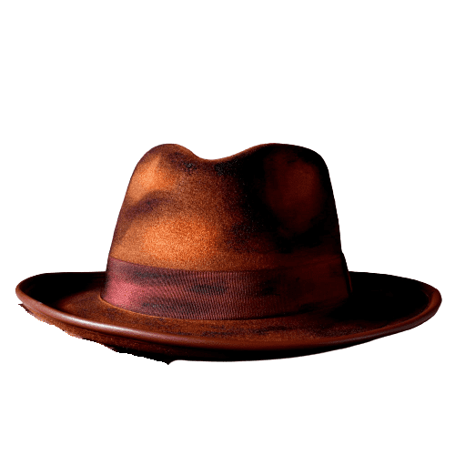 Brown Fedora Hat front view