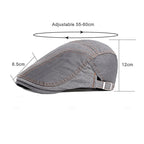 Retro Patchwork Cotton Flat Cap