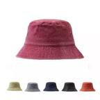 Retro Washed Cotton Bucket Hat