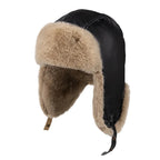 Richdale Winter Skiing Fur Leather Trapper Bomber Hat