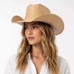 Rimini Summer Handmade Straw Western Cowboy Hat
