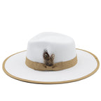 Rimini Feather White Fedora Hat