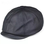 Rivette Genuine Leather Newsboy Cap