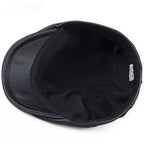 Rivette Genuine Leather Newsboy Cap