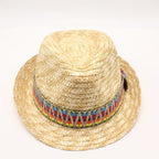 Riviera Summer Straw Trilby Hat