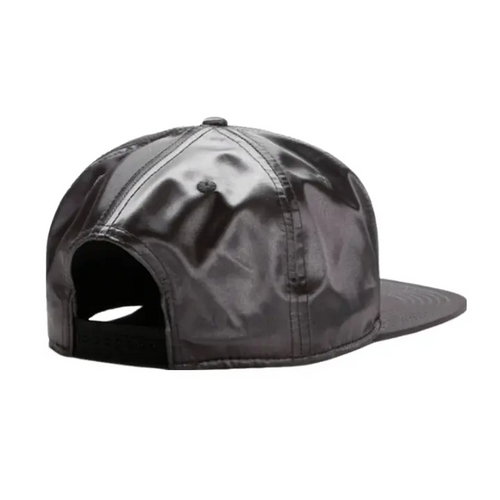 Black Snapback Cap back view