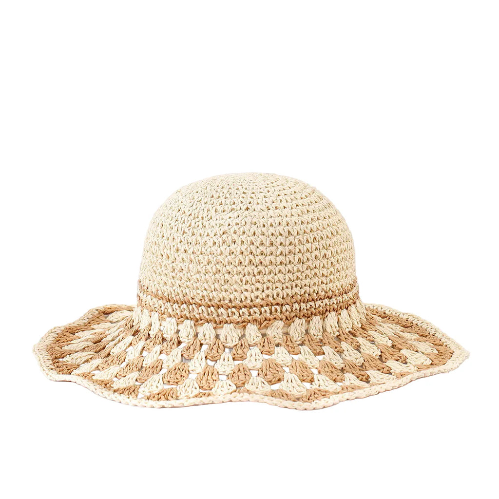 Rocamadour Summer Knitted Straw Crochet Bucket Hat