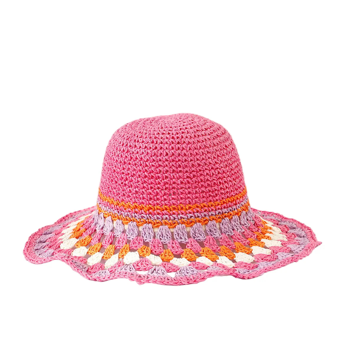 Rocamadour Summer Knitted Straw Crochet Bucket Hat