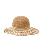 Rocamadour Summer Knitted Straw Crochet Bucket Hat