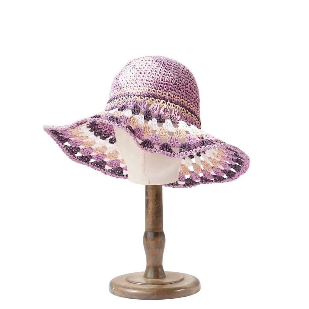Rocamadour Summer Knitted Straw Crochet Bucket Hat