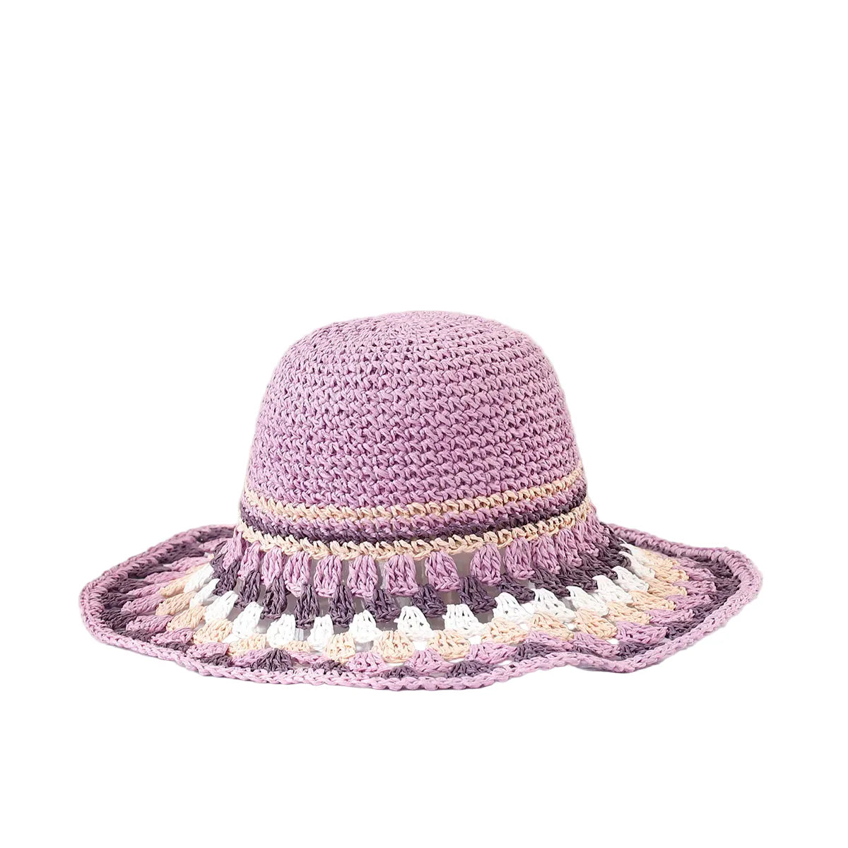 Rocamadour Summer Knitted Straw Crochet Bucket Hat