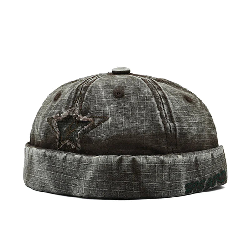 Rockstar Distressed Washed Cotton Docker Cap
